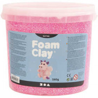 Foam Clay® , Pink, Glitter, 560g [HOB-780820]