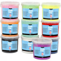 Foam Clay®, 10x560 g, asstd. colours [HOB-78098]