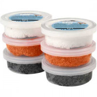 Foam Clay®, Leuchtet im Dunkeln, Orange, Schwarz, Halloween, 6x14g [HOB-78843]