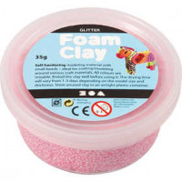 Foam Clay®, Hellrot, Glitzer, 35g [HOB-78862]