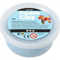 Foam Clay®, Hellblau, Glitzer, 35g [HOB-78865]