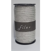 Kräuselband Filex Silber Glitzer 1mm x 100 meter (1 Rolle) [HV-FLX1SI]