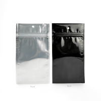 Black backed Metallized Hanging Zipper Barrier Bags 9.2 x 12.7 cm (100 Pieces) [HZBB4CB]
