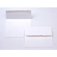 Umschläge Weiß 22,2x14,6cm mit Büttenkanten Mohawk (50 Stück) [E730]