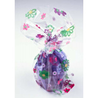 Bedruckte Beutel Blumen 12,7x7,6x29,2cm mit Seitenfalten (100 Stück) [G5FG]
