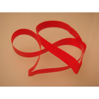 Dekorative Schleifen dehnbares Vinyl Rot 25,5cm (50 Stück) [10CVLRD]