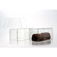 Klarsichtschachteln für Pralinen 3,5x3,7x7cm mit Einsatz (100 Stück) [CNDY226]