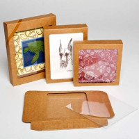 Pappschachteln 13,7x2,2x18,7cm mit loser Kunststoff Fenster (25 Stück) [WKRS266]