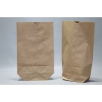 Kreuzbodenbeutel Kraft (Inhalt 0,5 kg) 14x22cm - 1-Lagig 70 Gramm (100 Stück) [PAK1412]