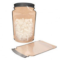 Standbodenbeutel Kraft/Transparent Glasform 15.2 x 7.9 x 25.4 cm (100 Stück) [SP7KC]