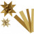 Papierstreifen für Fröbelsterne, B 15+25 mm, D: 6,5+11,5 cm, Gold, Glitter und Lack, 40Streifen, L 44+78 cm [HOB-20776]