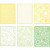 Block aus Karton mit Spitzen-Muster, A6 104x146 mm,  200 g, Grün, Hellgrün, Gelb, Hellgelb, 24Stck. [HOB-21606]