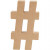 Nummern-Symbol / Hashtag, #, H 20,5 cm, Stärke: 2,5 cm, 1Stck [HOB-26590]