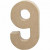 Zahl, groß, 9, H 20,5 cm, B 12 cm, 1Stck, Stärke: 2,7 cm [HOB-26637]