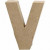 Buchstabe, klein, V, H 10 cm, Stärke: 1,7 cm, 1Stck, B 8 cm [HOB-26660]