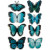 3D-Sticker, Größe 20-35 mm, Blau, Schmetterling, 8Stck. [HOB-27008]