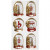 Schüttel-Sticker, Größe 49x32+45x36 mm, Gold, Nussknacker, 6Stck. [HOB-28483]