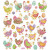 Stickers, sheet 15x16.5 cm, approx. 31 pc, 1 sheet [HOB-29068]