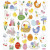 Stickers, sheet 15x16.5 cm, approx. 37 pc, 1 sheet [HOB-29069]