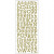 Sticker mit Buchstaben, Blatt 10x24 cm, Gold, Buchstaben, 1Bl. [HOB-29154]