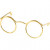 Brillen, B 50 mm, Lochgröße 17 mm, Gold, 10Stck. [HOB-500321]