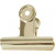 Metal Bulldog Clip, W: 7.5 cm, 6 pcs, brass [HOB-51769]