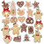 Lebkuchen-Holzfiguren, H 20-30 mm, 100sort. [HOB-522581]