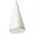 Cone, H: 35 cm, D: 16 cm, 1 pc, hvid [HOB-54345]