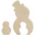 2in1 - Holzfigur, Schneemänner, H 7,7+20 cm, B 5,3+11,3 cm, Sperrholz, 1Set, Tiefe 2 cm [HOB-56134]