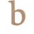 Buchstabe, b, H 13 cm, Stärke: 2 cm, MDF, 1Stck [HOB-56241]