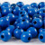 Holzperlen, D: 12 mm, Lochgröße 3 mm, Blau, 22g, ca. 40 Stck [HOB-570418]