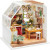 DIY-Miniatur-Zimmer, Küche, H 18,7 cm, B 19 cm, 1Stck, Tiefe 16,5 cm [HOB-57893]