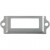 Metall-Etikettenrahmen, Größe 22x60 mm, Lochgröße 12x34 mm, Silber, 40Stck. [HOB-58014]