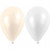 Luftballons, Weiß, Perlmutt, D: 23 cm, Rund, 10sort. [HOB-59148]