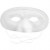 Halbmaske, H 10 cm, B 17,5 cm, Weiß, 12Stck. [HOB-59240]