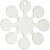 Anhänger aus Acryl, Schneeflocke, H 7 cm, Stärke: 2 mm, 5Stck. [HOB-592970]