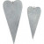Herzen aus Metall, H 12+16 cm, Stärke: 1 mm, 6Stck. [HOB-59357]