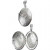 Anhänger, Größe 27x40 mm, Versilbert, großes Oval, 1Stck [HOB-60475]