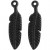 Feder, Größe 23x6 mm, Lochgröße 1,5 mm, Schwarz, 6Stck. [HOB-60583]