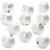 Glitzerperlen, D: 12 mm, Lochgröße 1 mm, Versilbert, 20Stck. [HOB-60668]