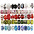 Glasperlen, D: 13-15 mm, Lochgröße 4,5-5 mm, Sortierte Farben, 50sort. [HOB-68776]
