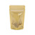 Standbodenbeutel Transparent/Gold 13x8x20,5cm | 113 Gramm (100 Stück) [ZBGGC3]