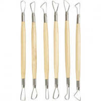 Modellierschlingen-Set, L 20 cm, scharfe Kanten, 6sort. [HOB-10306]