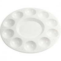 Palette, D: 17 cm, 1 pc, white [HOB-103300]