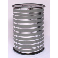 Kräuselband Glänzend / matt Silber 10mm x 225 mtr (1 Rolle) [HV-PLG10SI]