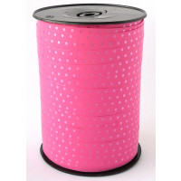 Kräuselband mit Punkte Rosa 10 mm x 225 mtr (1 Rolle) [HV-PLS10PI]