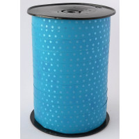 Kräuselband mit Punkte Türkis 10 mm x 225 mtr (1 Rolle) [HV-PLS10TU]