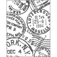 Präge-Schablone, Größe 11x14 cm, Stärke: 2 mm, Post-Stempel, 1Stck [HOB-11767]