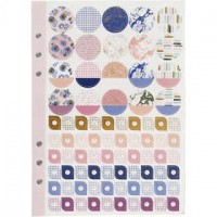 Sticker book, A5 150x210 mm, 1 pc, purple, gold, rose [HOB-192658]