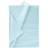 Seidenpapier, Blatt 50x70 cm,  14 g, Hellblau, 10Bl. [HOB-200886]